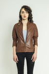 SOPHIE VESTE EN CUIR BIKER FEMME